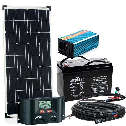 Solaranlage Autark S-Master 100W Solar - 600W AC Leistung 12V 230V -  Inselanlage - Solarset 